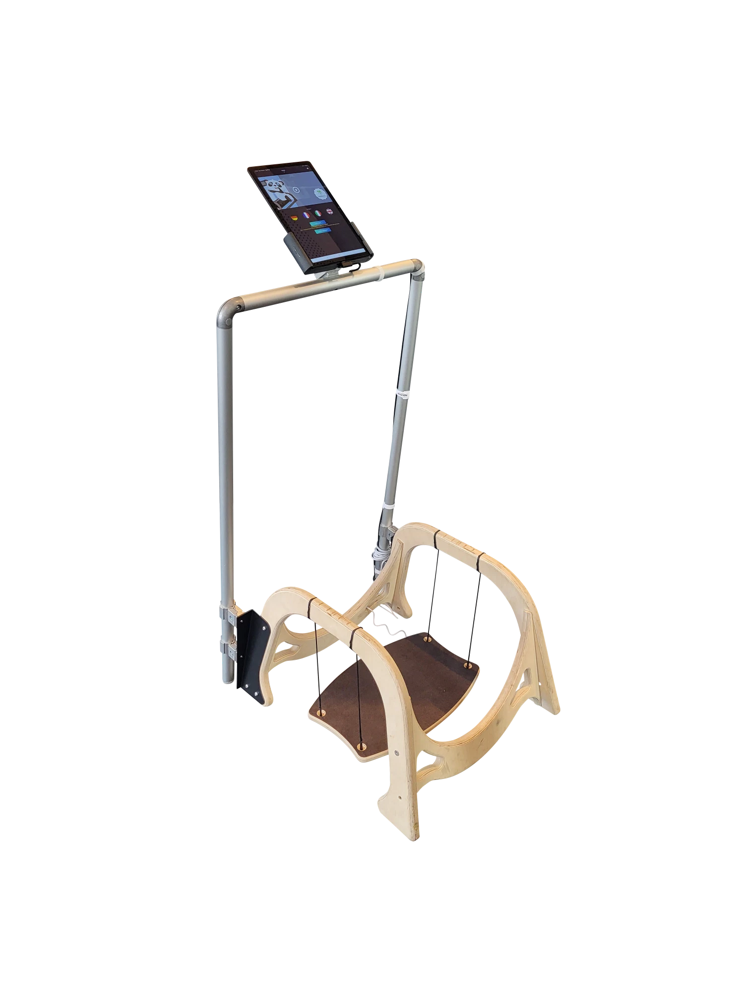 La plateforme d'équilibre PandaFit avec sa tablette